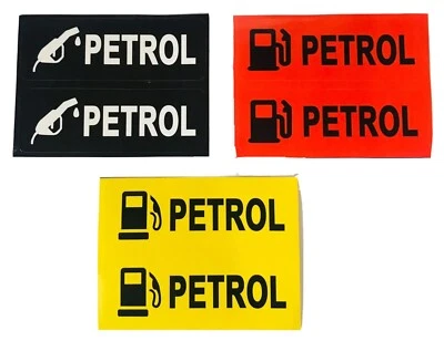 NAMBAWAN 6 x PETROL Fuel Weatherproof Label Stickers Car Van Taxi Bus Vinyl UK SET S2083