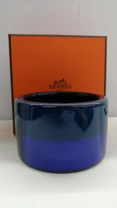 Hermes Blue S Lacquer Wood Bangle - Picture 1 of 7