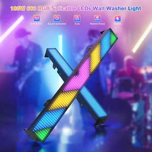 RGB Wall Wash Light Bar 666LED DMX Stage DJ Beam Lighting Disco Party Effect - Picture 1 of 16