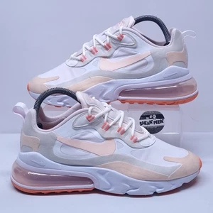 Nike Air Max 270 React – UK-Größe 6 – Turnschuhe weiß pfirsich Erwachsene Damen - Bild 1 von 11