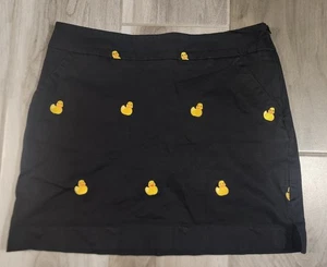 Falda corta de golf Loudmouth para damas negra talla 8 goma pato bordada rara - Imagen 1 de 11
