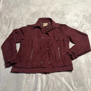 Ruff Hewn Jacket Women large burgundy - Picture 1 of 5