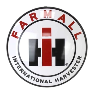 IH Farmall Metal Dome Sign, 16 Inch Diameter BAR4104 - Picture 1 of 4