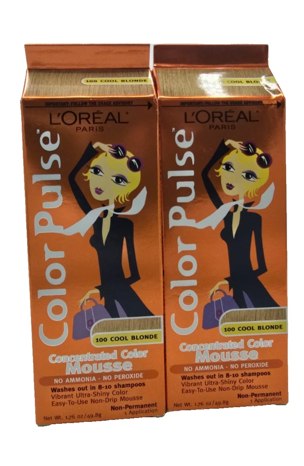 (2 Pack) L'Oreal Color Pulse Concentrated Color Mousse - (COOL BLONDE  #100) - Image 1 of 3