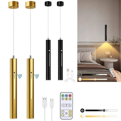 Set of 2 Pendant Lights Dimmable Rechargeable Hanging Lights Fixture Lighting - Image 1 of 4