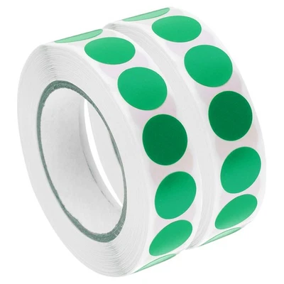 Bestandskontrollaufkleber Etiketten 13mm/0.5" Grün, 2 Rollen 2000 Stück - Bild 1 von 4