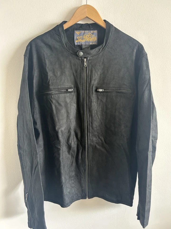 Chaqueta bomber de cuero para hombre True Religion XXXL gamuza Foto 1 de 4