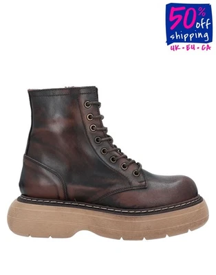 RRP€205 NILA & NILA Leather Ankle Boots US7 UK4 EU37 Flatform Made in Italy - Image 1 of 4