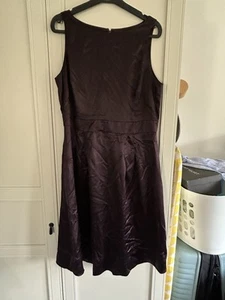 Banana Republic 100% Silk Dress Size 14 Aubergine Colour Stunning - Picture 1 of 3