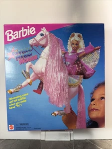 Vintage Barbie Flying Hero Pferd 1995 Mattel #14265 Pink Mane Sparkle Wings Neu in OVP - Bild 1 von 4