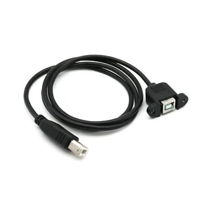 1x USB 2.0 B Male To B Female Socket Panel Mount Printer Extension Cable 1M/3FT - Picture 1 of 6
