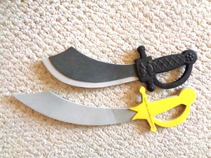 Two Rubber Toy Pirate Swords (#6152). - Picture 1 of 9