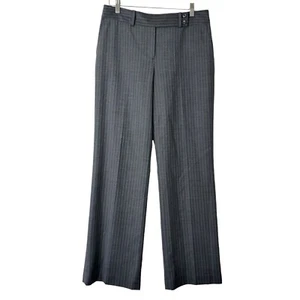 Ann Taylor Margot Pants Womens Size 8 Wool Blend Stripe Academia Career Office - Picture 1 of 11