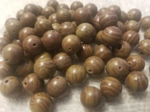 Natural Jasper Round Beads Gemstone 16" Strand 72 loose 8mm - 9mm pcs Handmade - Picture 1 of 4