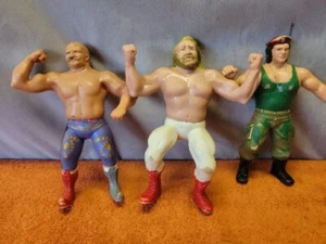 O•Vintage 1984 LJN Titan Sports Figures Lot Of 3 Including The Iron Sheik - Picture 1 of 11
