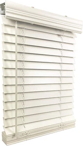 2" Cordless Faux Wood Blinds, Fit Windows 70 7/8" - 71 1/8", (Blind Size 70 1/2" - Picture 1 of 7