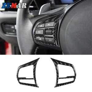 Carbon Fiber Steering Wheel Button Frame Cover Trim For Toyota Supra A90 2020-22 - Imagen 1 de 12