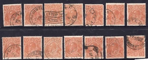 KGV Australia 5d Brown Lot x 14 - Picture 1 of 1