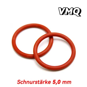 Silikon O-Ringe Dichtringe Lebensmittelecht 18 - 140 mm / Schnurstärke 5,0 mm - Picture 1 of 3