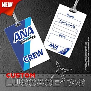 Étiquettes bagages d'équipage ANA Airlines (Lot de 4)