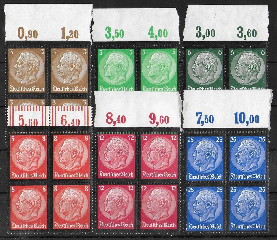 ALEMANIA REICH 1934 MNH Juego completo bloques con pestaña Michel #548-553 CV 1450 € EN MUY BUEN ESTADO Foto 1 de 1