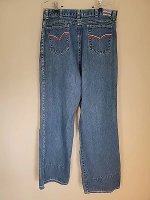 Size 34 Live-In Jeans Rainbow Wide Leg Skater Mall Vintage Grunge 90s Y2K - Image 1 of 4