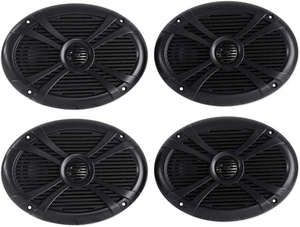 (4) Haut-parleurs bateau marine étanche RMSTS69B 6x9 2000w 2 voies noir - Photo 1/12