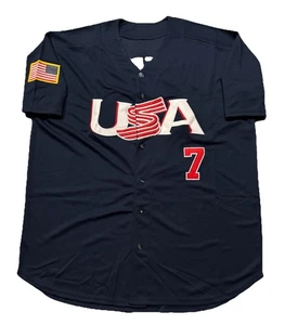 Team USA Baseball Jersey. Mens XL. Blue. Tim Anderson. - Picture 1 of 9