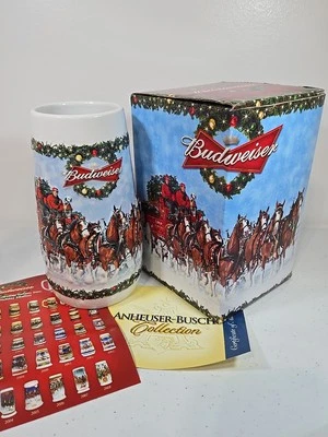 Nuevo Budweiser Holiday Stein 2009 caja abierta completa con certificado de autenticidad Foto 1 de 4