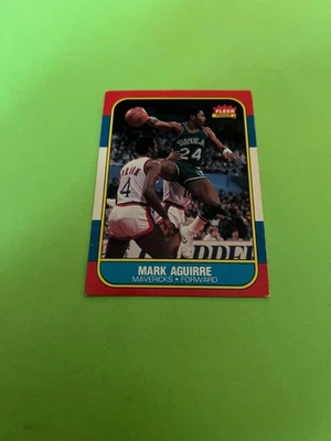 Tarjeta Fleer Mark Aguirre 1986-87 #3 Dallas Mavericks Foto 1 de 2