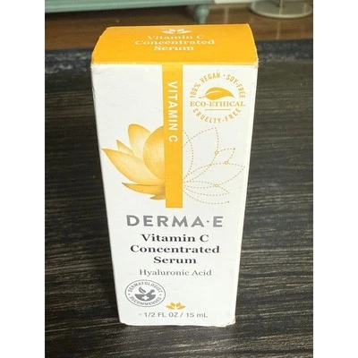 Nuevo en caja Derma-E Vitamina C Suero Concentrado Ácido Hialurónico 1/2 Fl oz./ 15 ML Foto 1 de 4