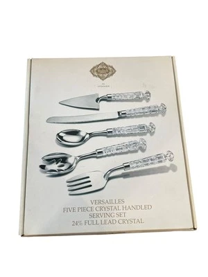 Juego de servir Shannon Crystal de Godinger Versailles 5 piezas con mango de cristal Foto 1 de 4