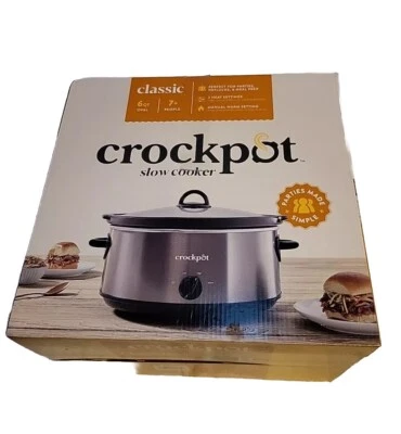 Crockpot Slow Cooker 6 qt Oval  Stainless Steel SCV600-DS-BRCrockpot Slow Cooker - Image 1 of 4