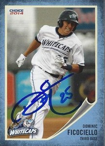 Dominic Ficociello 2014 West Michigan White Caps Signed Card 