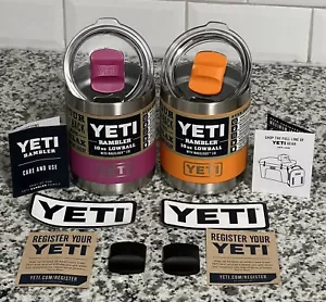 Yeti Lowballs Prickly Pear Pink- King Crab Orange w/Matching Magsliders OG RARE - Picture 1 of 3