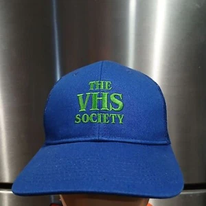 NWOT The VHS Society Blue and White Adjustable Trucker Hat - Picture 1 of 6