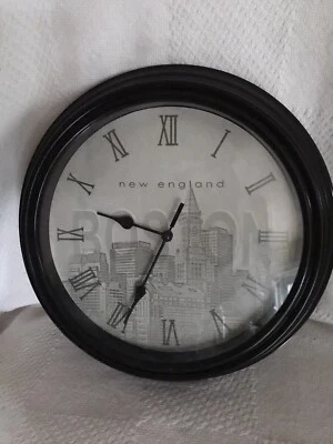 Boston City Skyline Wall Clock silhouette 12” - Image 1 of 4