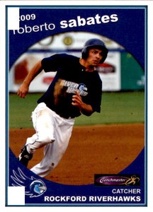2009 Rockford RiverHawks Grandstand #23 Roberto Sabates Miami Florida FL Card