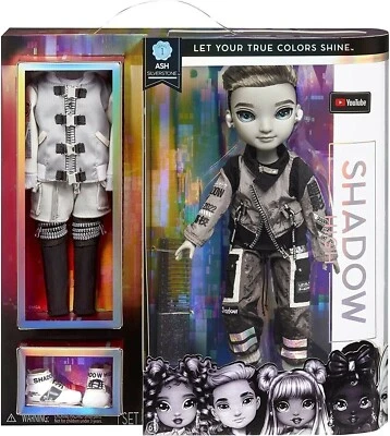 MGA ENTERTAINMENT Rainbow High Shadow High Series 1 Ash Silverstone Greyscale Boy Fashion Doll