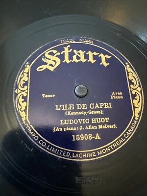 Starr 78 RPM Ludovic Huot - L’Ile De Capri 15908 V French Canadian Foto 1 de 4