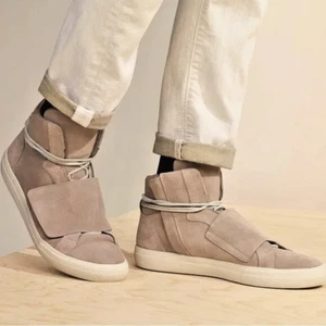 Aldo Alalisien Gray Suede Lace Up & Hook & Loop High Top Fashion Sneaker Size 12 - Picture 1 of 11
