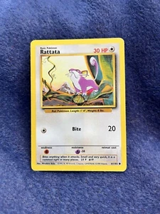 1999 Pokémon Rattata Base Set Unlimited 61/102 WOTC - Picture 1 of 2