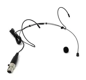 Black Double Earhook Headset Microphone 3-pin mini XLR for VocoPro UDH Wireless - Picture 1 of 2
