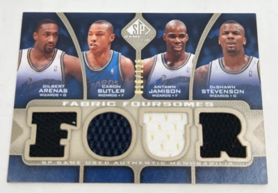 2009-10 NBA SP Game Used Fabric Foursomes Arenas Butler Jamison #F4-JASB /125 - Image 1 of 3