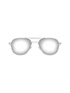Sunglasses Brand American Optical Model ORIGINAL PILOT 2 Silver Flash 55 - Picture 1 of 3