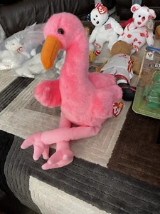 TY Beanie Babies Buddies Pink Flamingo Large New With Tags - Picture 1 of 4