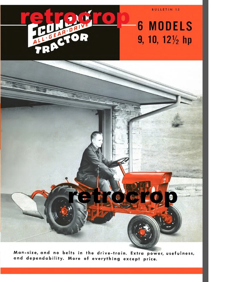 Economy Power King Tractor Brochure 6 Models 9hp 10hp 12-1/2hp - Image 1 of 4