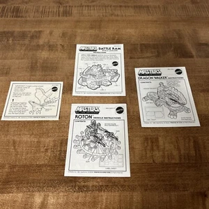 Vintage MOTU Masters Of The Universe Anleitung Lot Eagle, Battle Ram, Roton - Bild 1 von 14