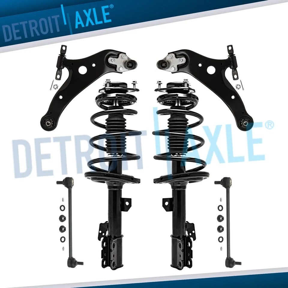 Apoios de suspensão dianteiros e molas braços de controle inferiores barras oscilantes para 2011 - 2014 Toyota Sienna - Imagem 1 de 4