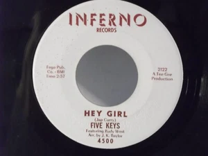Five Keys,Inferno 4500,"HEY GIRL",US,7" 45, PROMO,1967 Northern Soul, Mint - Picture 1 of 2